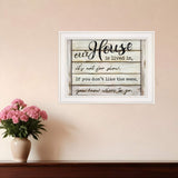 Our House is Lived In 2 White Framed Print Wall Art - Homeroots - Flyclothing LLC