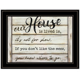 Our House is Lived In 3 Black Framed Print Wall Art - Homeroots