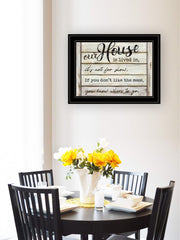 Our House is Lived In 3 Black Framed Print Wall Art - Homeroots
