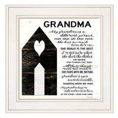 My Grandma White Framed Print Wall Art - Homeroots