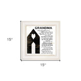 My Grandma White Framed Print Wall Art - Homeroots - Flyclothing LLC