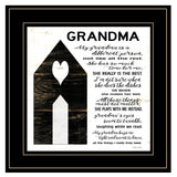 My Grandma is the Best Black Framed Print Wall Art - Homeroots