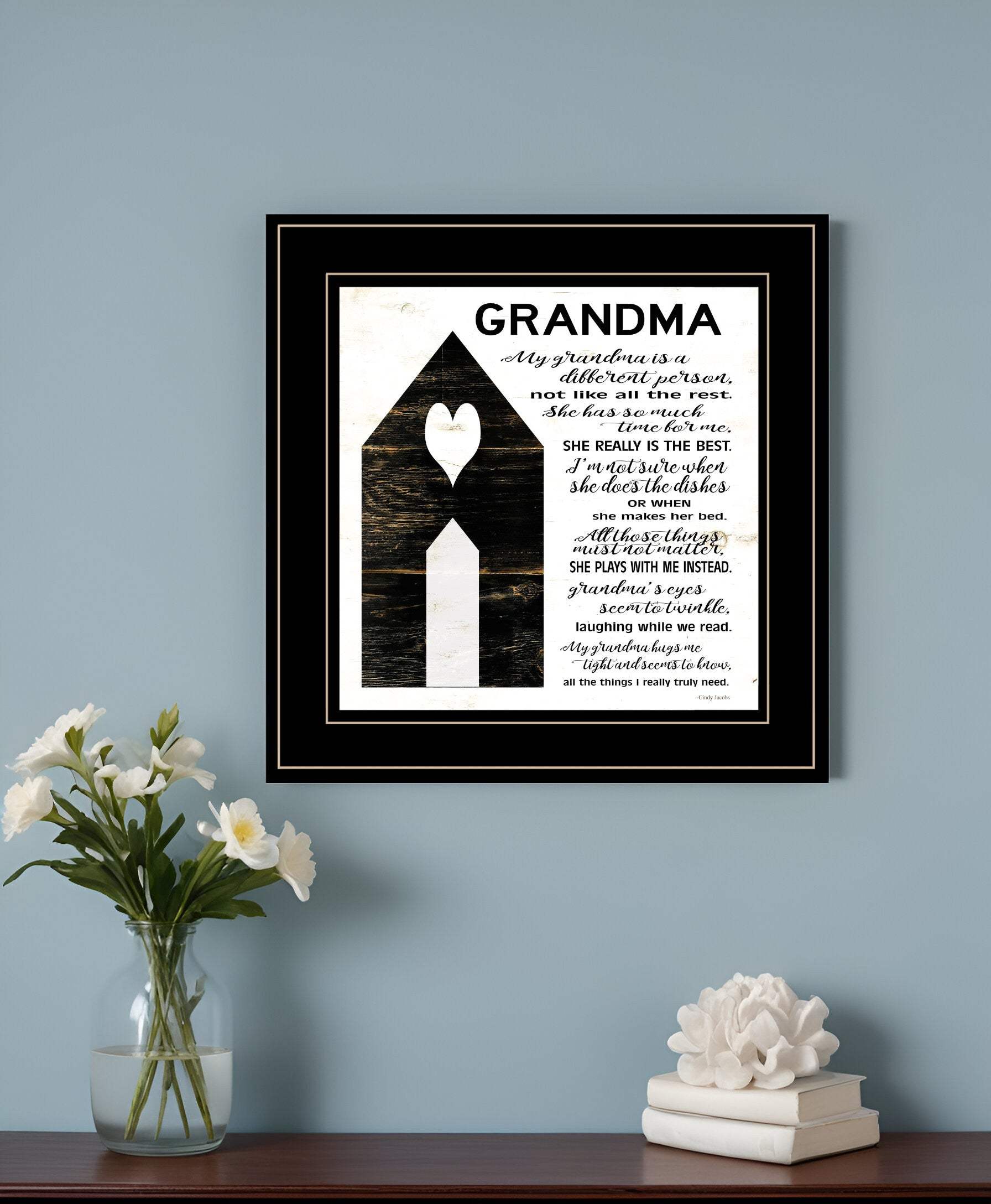 My Grandma is the Best Black Framed Print Wall Art - Homeroots - Flyclothing LLC