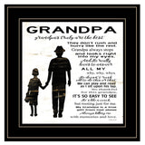 My Grandpa is the Best 1 Black Framed Print Wall Art - Homeroots