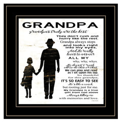 My Grandpa is the Best 1 Black Framed Print Wall Art - Homeroots