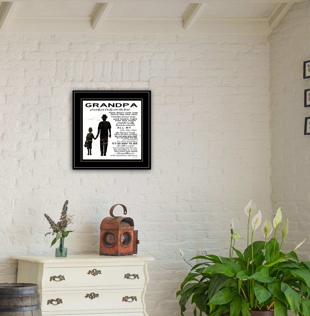 My Grandpa is the Best 1 Black Framed Print Wall Art - Homeroots - Flyclothing LLC