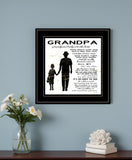 My Grandpa is the Best 1 Black Framed Print Wall Art - Homeroots