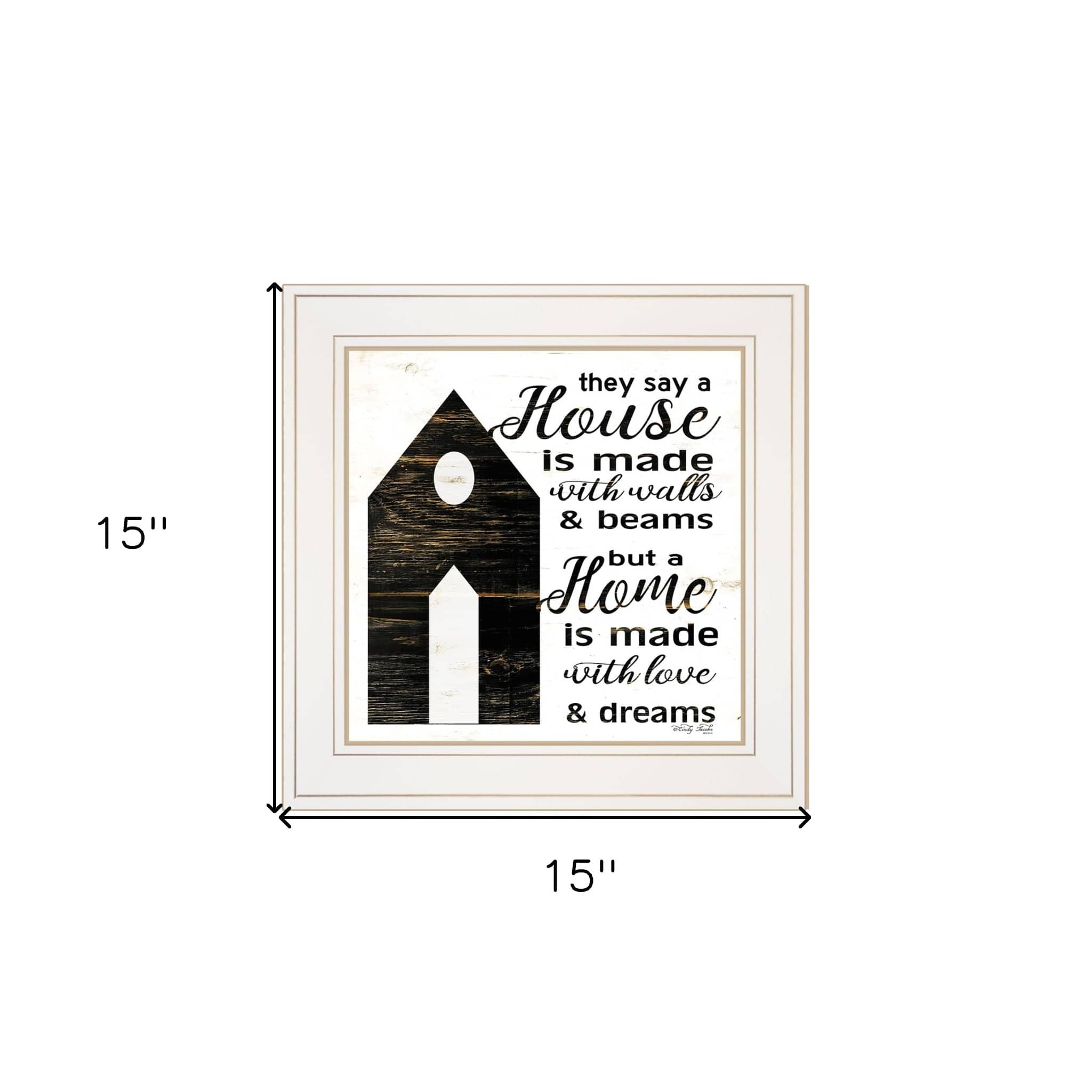 A Housee White Framed Print Wall Art - Homeroots