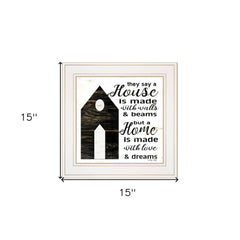 A Housee White Framed Print Wall Art - Homeroots