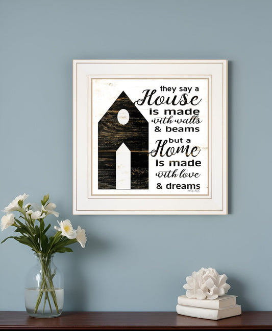 A Housee White Framed Print Wall Art - Homeroots
