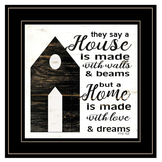 A House Black Framed Print Wall Art - Homeroots - Flyclothing LLC