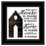 A House Black Framed Print Wall Art - Homeroots