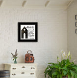 A House Black Framed Print Wall Art - Homeroots