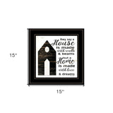 A House Black Framed Print Wall Art - Homeroots - Flyclothing LLC