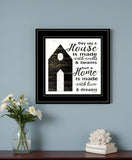 A House Black Framed Print Wall Art - Homeroots
