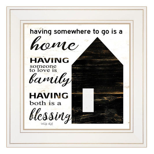 A Blessing 1 White Framed Print Wall Art - Homeroots