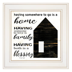 A Blessing 1 White Framed Print Wall Art - Homeroots