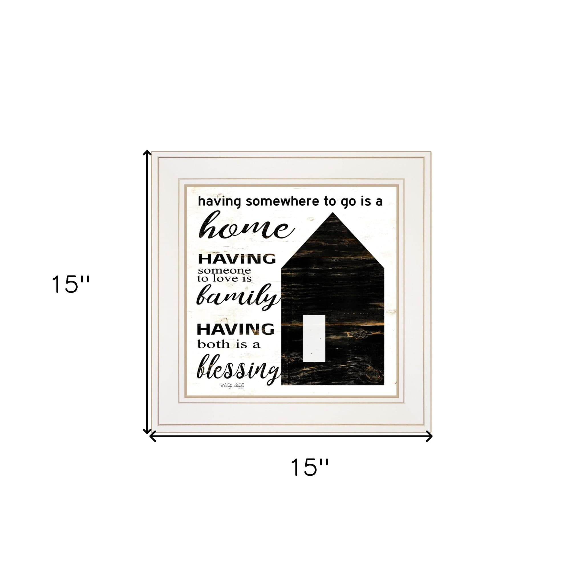 A Blessing 1 White Framed Print Wall Art - Homeroots