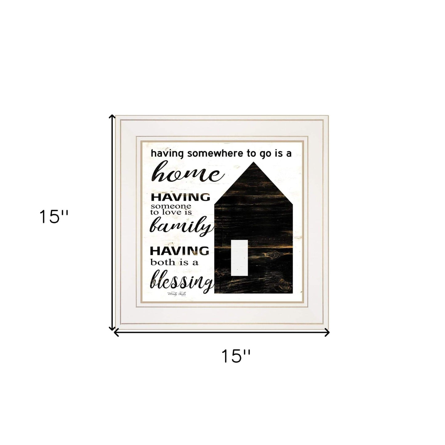 A Blessing 1 White Framed Print Wall Art - Homeroots - Flyclothing LLC