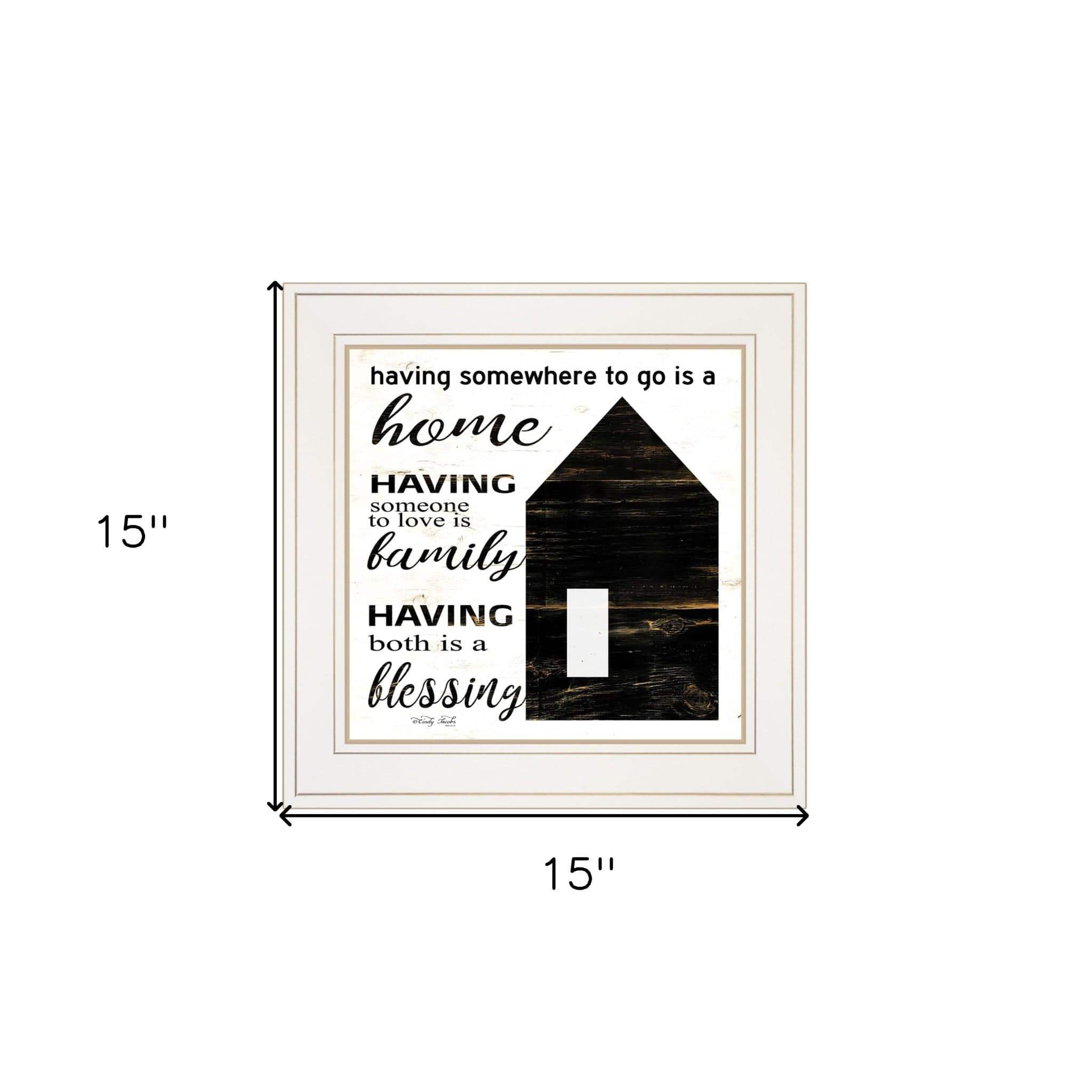 A Blessing 1 White Framed Print Wall Art - Homeroots - Flyclothing LLC