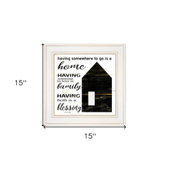 A Blessing 1 White Framed Print Wall Art - Homeroots