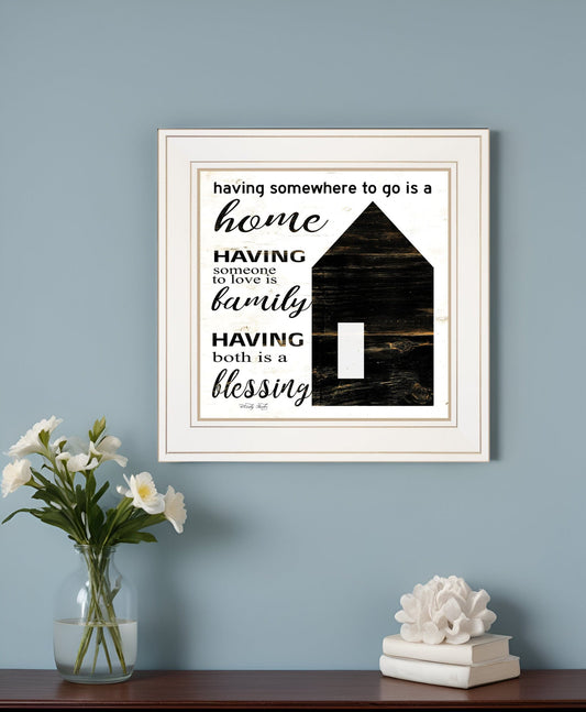 A Blessing 1 White Framed Print Wall Art - Homeroots