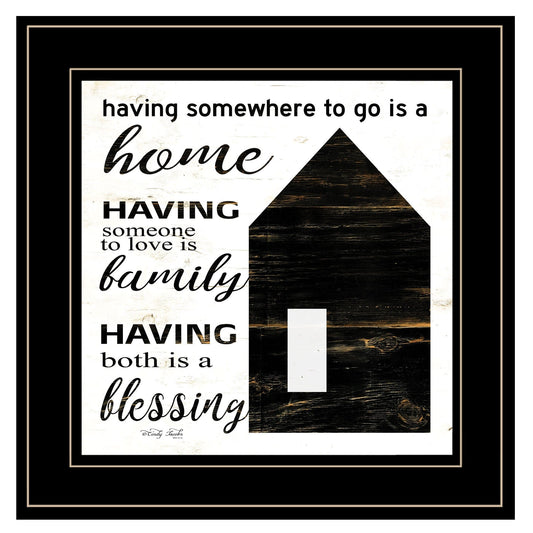 A Blessing 2 Black Framed Print Wall Art - Homeroots