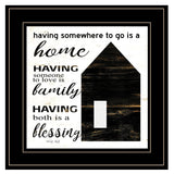 A Blessing 2 Black Framed Print Wall Art - Homeroots