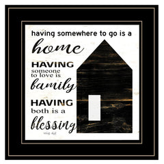 A Blessing 2 Black Framed Print Wall Art - Homeroots