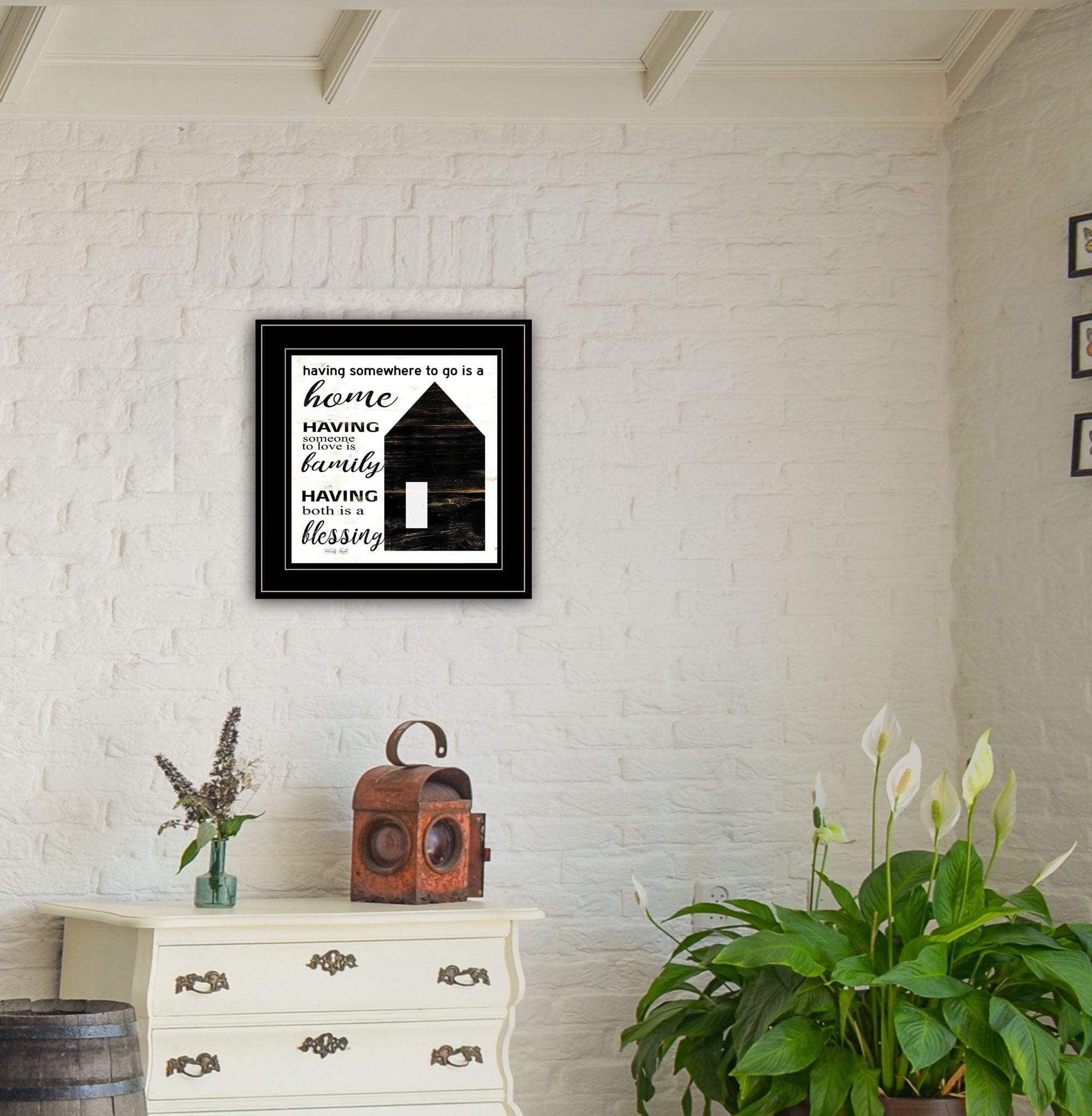 A Blessing 2 Black Framed Print Wall Art - Homeroots - Flyclothing LLC