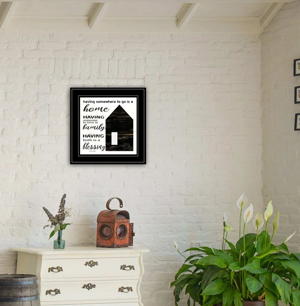 A Blessing 2 Black Framed Print Wall Art - Homeroots - Flyclothing LLC