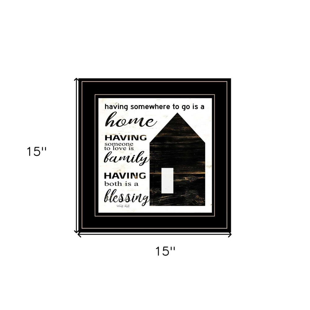 A Blessing 2 Black Framed Print Wall Art - Homeroots - Flyclothing LLC
