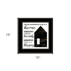 A Blessing 2 Black Framed Print Wall Art - Homeroots