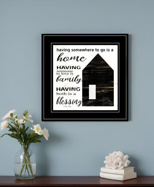 A Blessing 2 Black Framed Print Wall Art - Homeroots