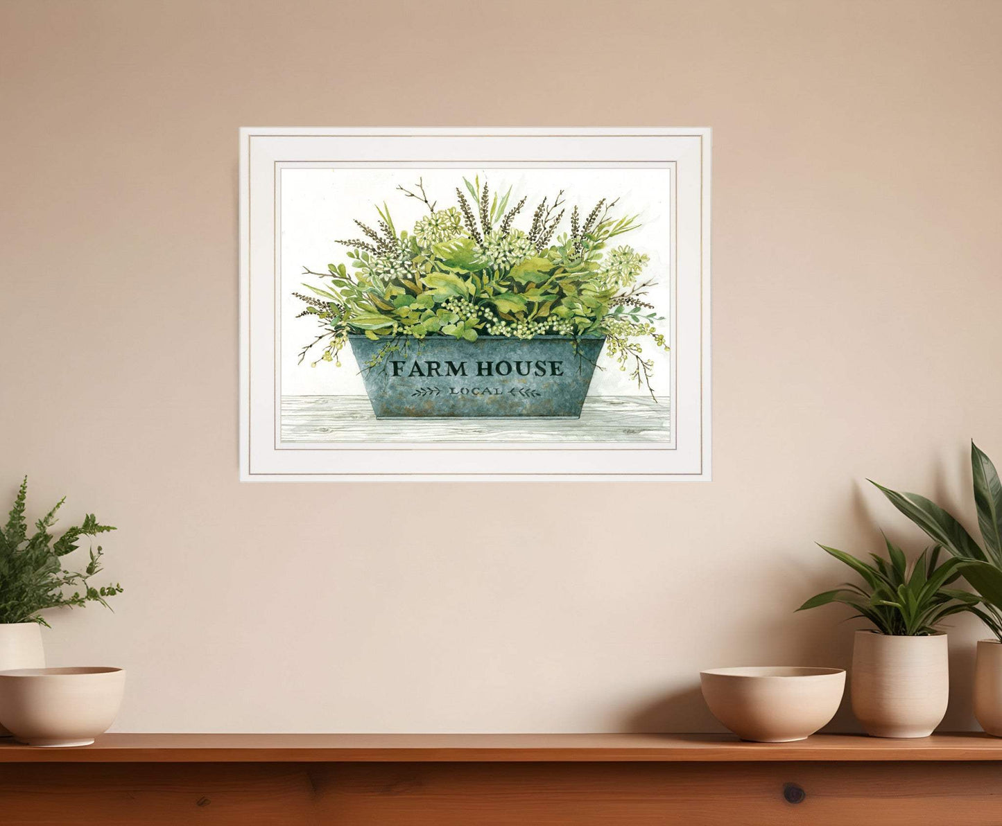 Farmhouse White Framed Print Wall Art - Homeroots - Flyclothing LLC