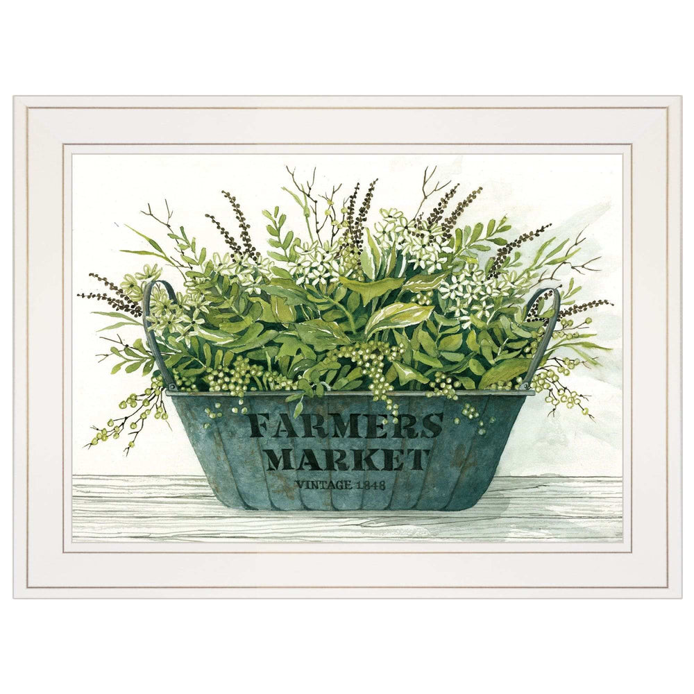 Farm Market White Framed Print Wall Art - Homeroots - Flyclothing LLC