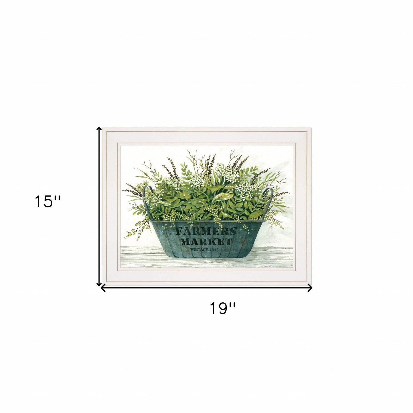 Farm Market White Framed Print Wall Art - Homeroots - Flyclothing LLC