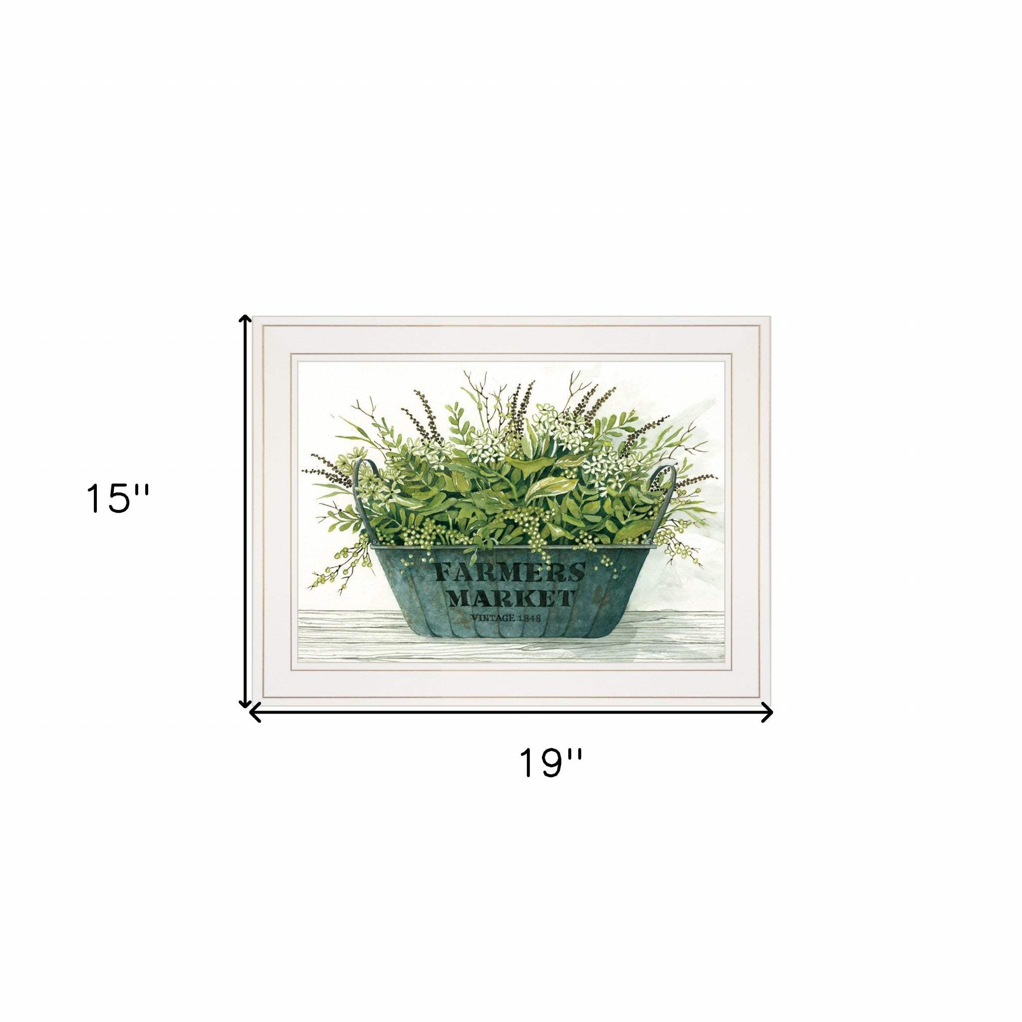 Farm Market White Framed Print Wall Art - Homeroots - Flyclothing LLC