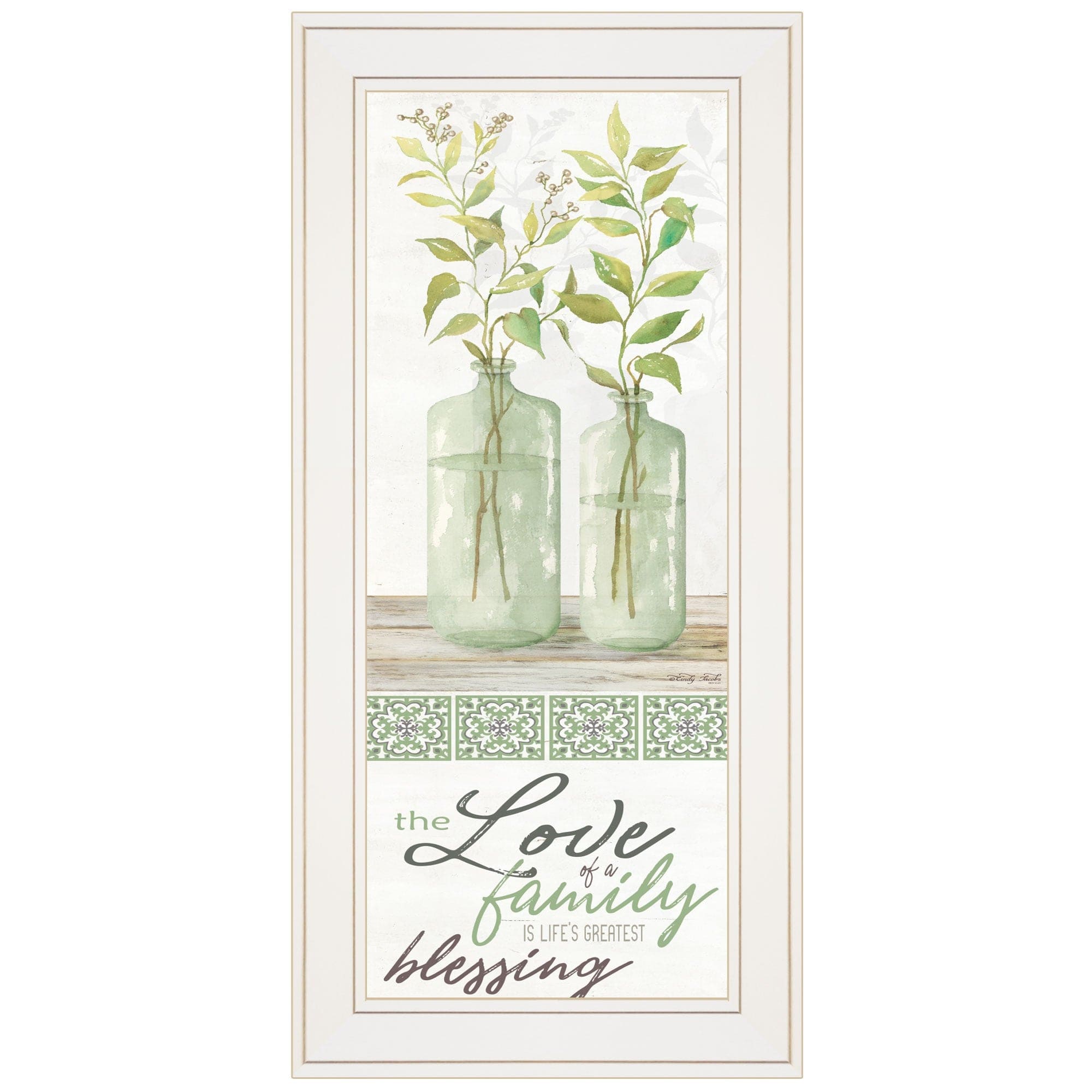 The Love of a Family White Framed Print Wall Art - Homeroots
