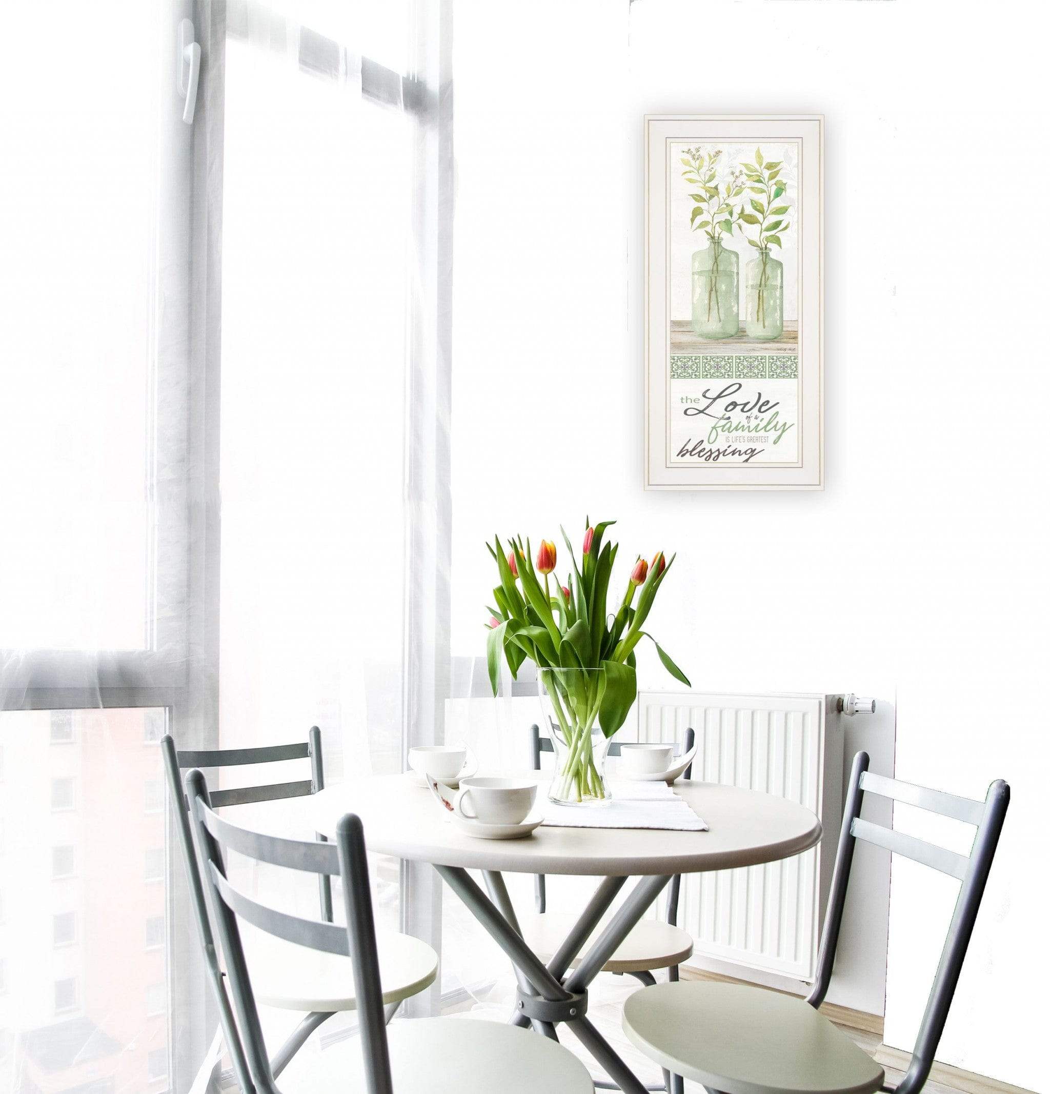 The Love of a Family White Framed Print Wall Art - Homeroots - Flyclothing LLC