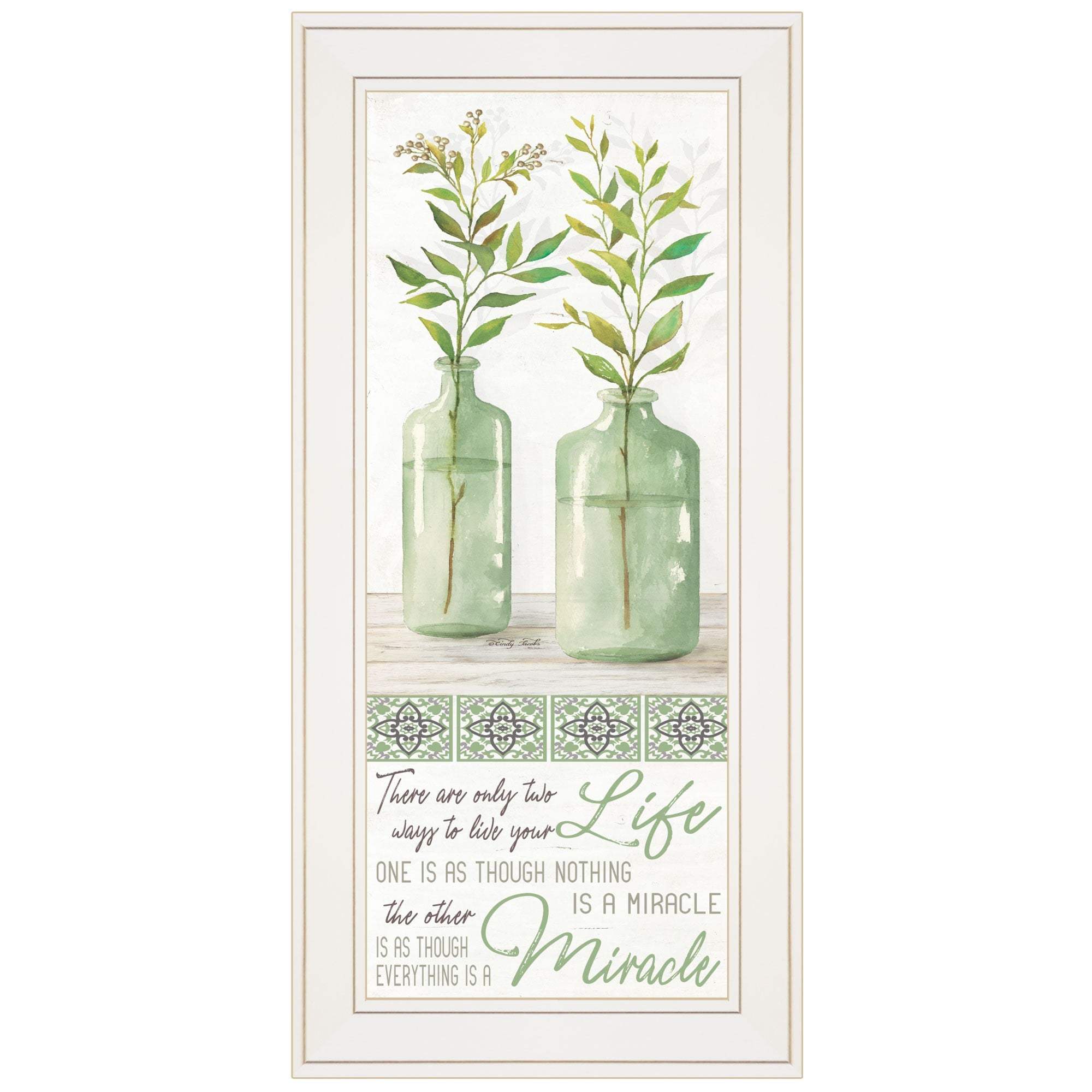 Live Your Life White Framed Print Wall Art - Homeroots - Flyclothing LLC