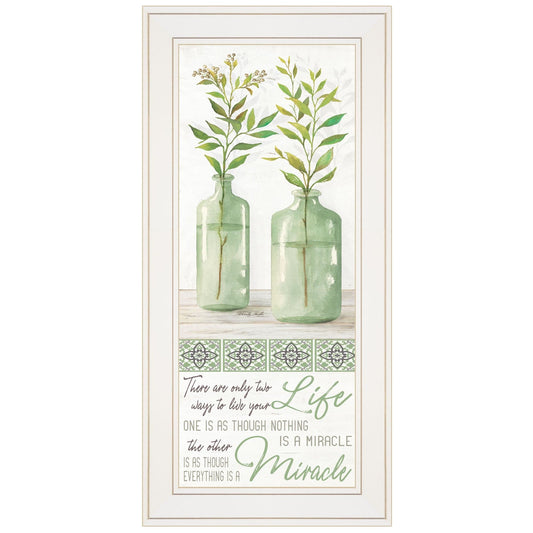 Live Your Life White Framed Print Wall Art - Homeroots