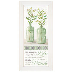 Live Your Life White Framed Print Wall Art - Homeroots