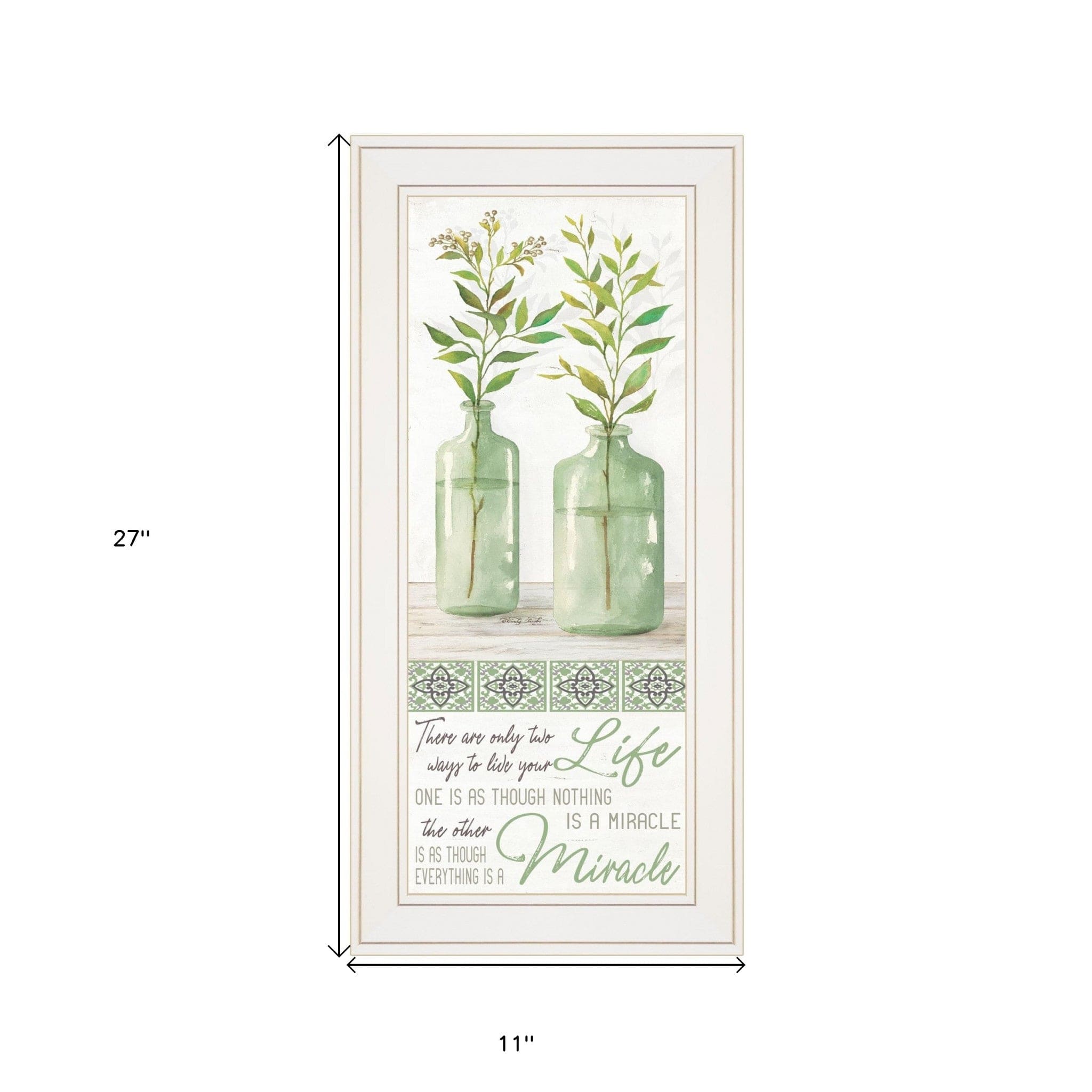 Live Your Life White Framed Print Wall Art - Homeroots