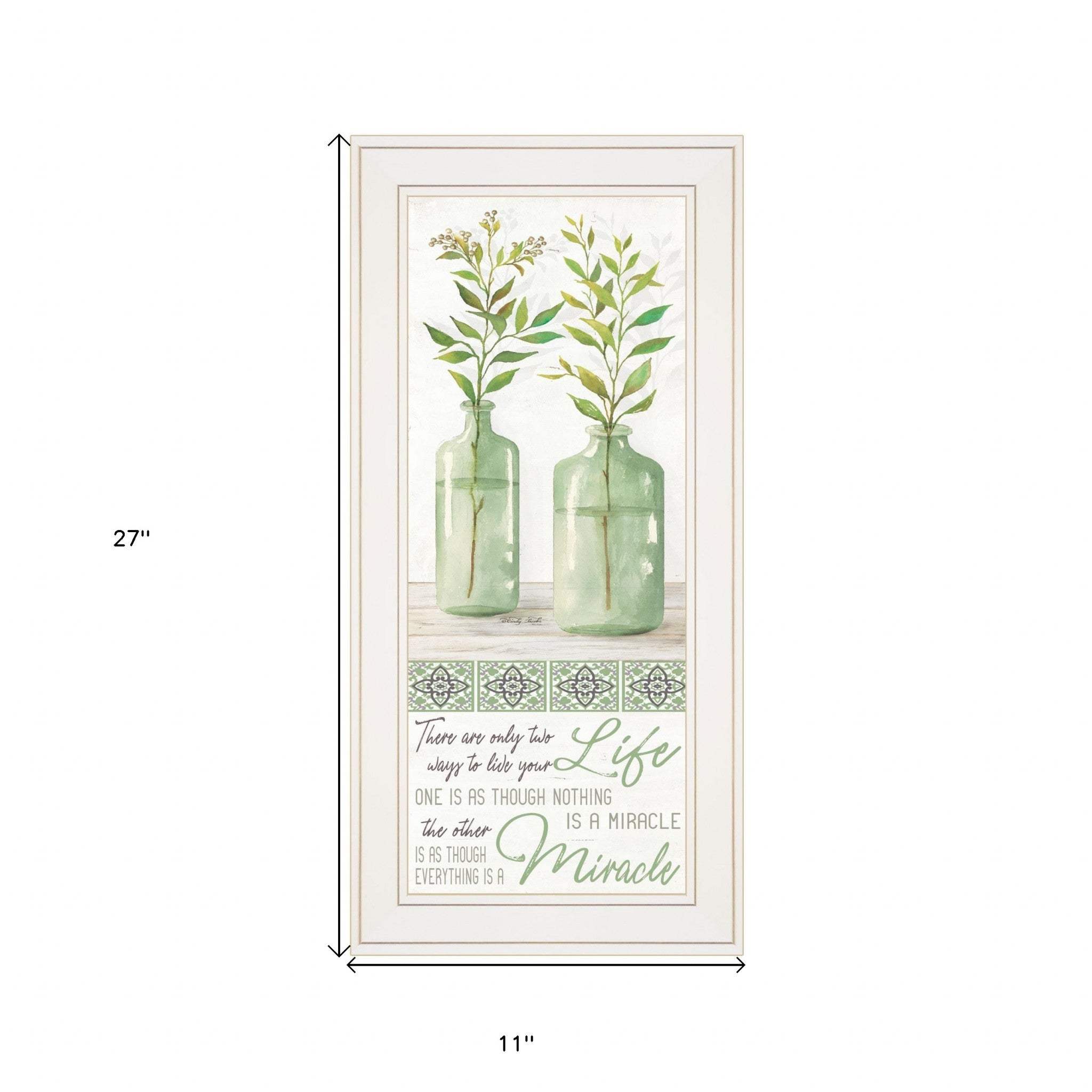 Live Your Life White Framed Print Wall Art - Homeroots - Flyclothing LLC