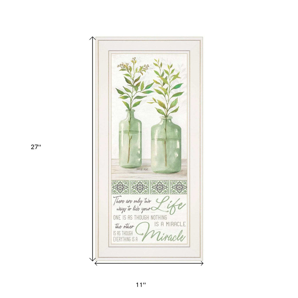 Live Your Life White Framed Print Wall Art - Homeroots - Flyclothing LLC