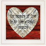 Measure of Love 1 White Framed Print Wall Art - Homeroots - Flyclothing LLC
