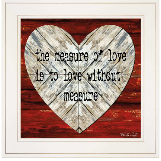 Measure of Love 1 White Framed Print Wall Art - Homeroots - Flyclothing LLC