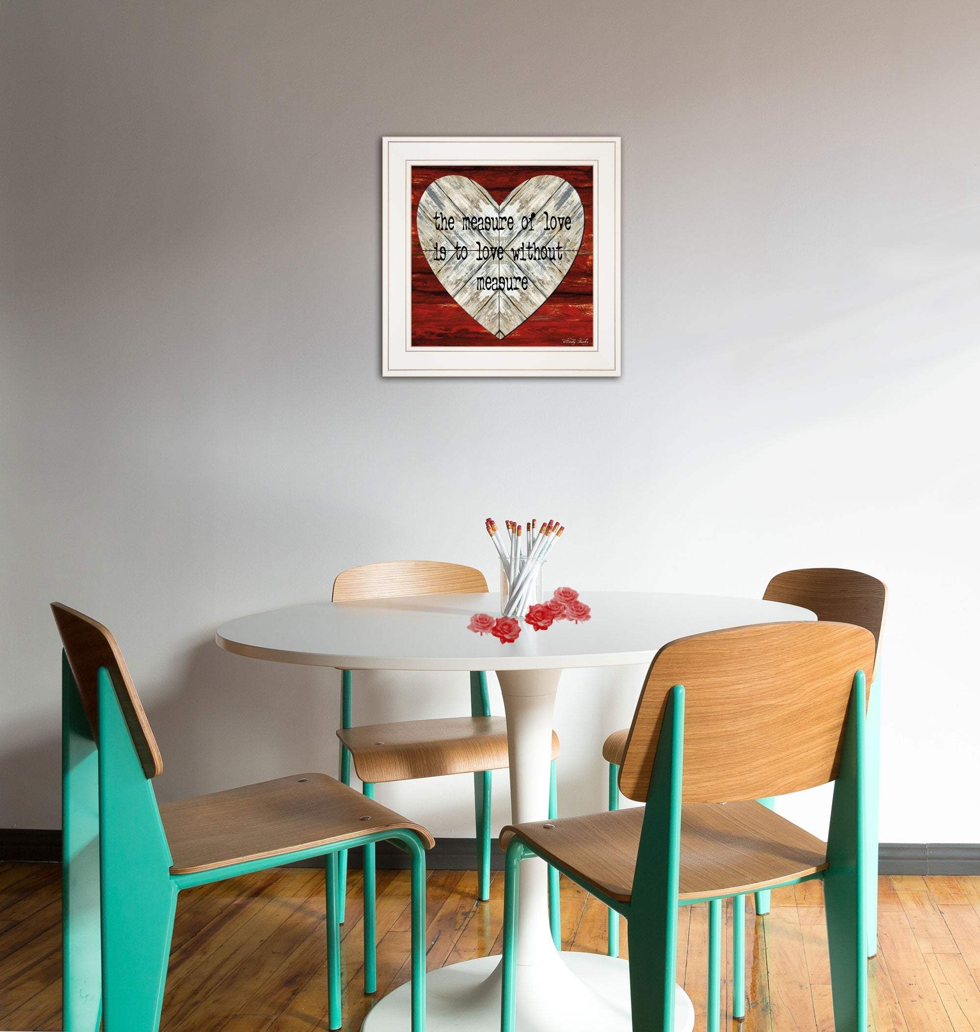 Measure of Love 1 White Framed Print Wall Art - Homeroots - Flyclothing LLC