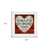 Measure of Love 1 White Framed Print Wall Art - Homeroots - Flyclothing LLC